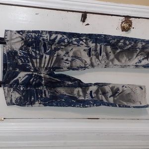 Men Denim Jordan Craig Legacy Edition Beached Blue White Distressed Jeans